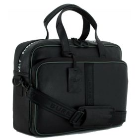 Burkely Rebel Reese fekete bőr laptoptáska 15,6"