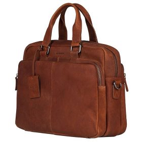   Burkely Antique Avery konyak színű bőr laptoptáska 15,6"