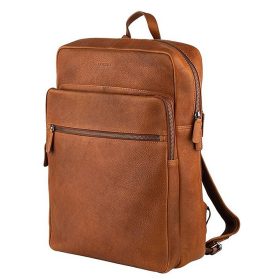   Burkely Antique Avery konyak színű bőr hátizsák, laptop tartóval 15,6"