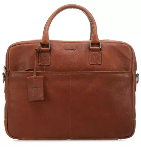 Burkely Antique Avery konyak bőr laptoptáska 15,6"