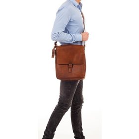   Burkely Vintage Kris cognac színű bőr oldaltáska, crossover