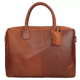   Burkely Vintage Taylor cognac színű bőr laptoptáska, oldaltáska 15,6"