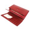 Cavaldi nagyméretű, mintás piros női lakk bőr pénztárca 18,5×10 cm