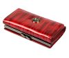 Cavaldi kisméretű, mintás piros női lakk bőr pénztárca 14,5×9 cm