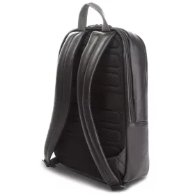   Piquadro luxus minőségű fekete bőr hátizsák, 15" laptop rekesszel   41,5 x 31 cm