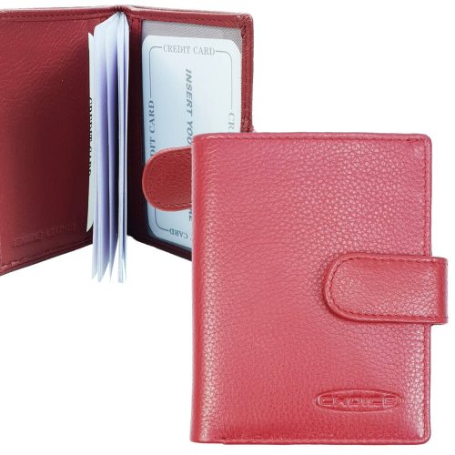 Choice piros átfogópántos női bőr bankkártya tartó