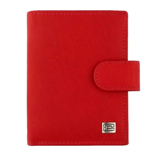Choice piros bőr pántnélküli kártyatartó, pénztárca