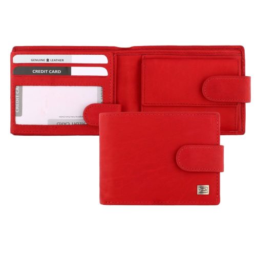 Choice kompakt méretű bőr piros pénztárca