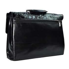 Rialto tripla rekeszes olasz női bőr aktatáska, kroko