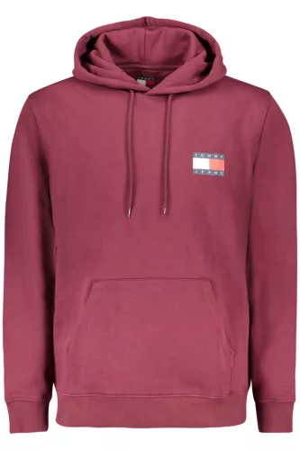 Tommy Hilfiger piros cipzáras férfi pulóver