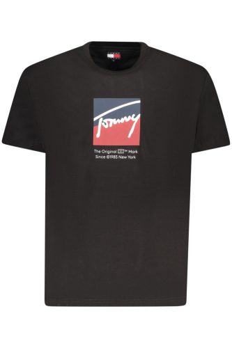 TOMMY HILFIGER férfi rövid ujjú póló FEKETE