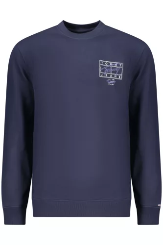 Tommy Hilfiger férfi kék cipzáras pulóver