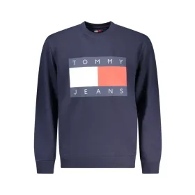 Tommy Hilfiger férfi kék cipzáras pulóver