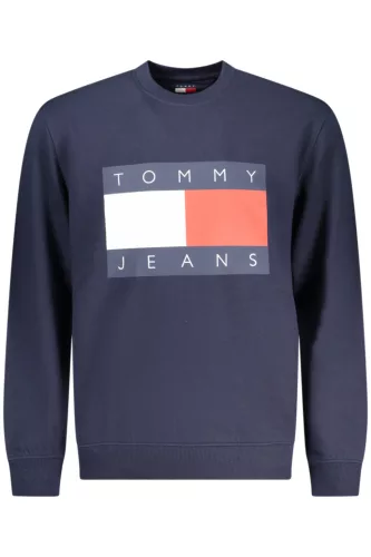 Tommy Hilfiger férfi kék cipzáras pulóver