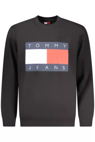 Tommy Hilfiger férfi fekete cipzáras pulóver