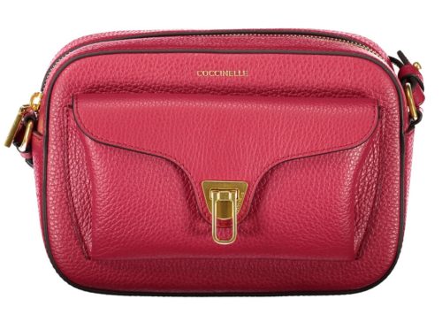 Coccinelle piros női bőr oldaltáska, crossbody 22 x 16 x 10 cm