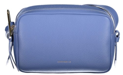 Coccinelle női kék bőr oldaltáska, crossbody 22 x 13 x 10 cm