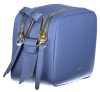 Coccinelle női kék bőr oldaltáska, crossbody 22 x 13 x 10 cm