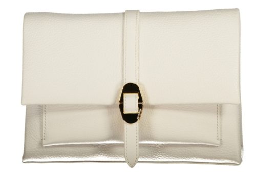 Coccinelle női fehér bőr oldaltáska, crossbody 25 x 16 x 10 cm 