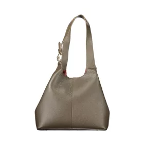   Coccinelle C-Easy sötét taupe női marhabőr hobó válltáska 30 x 25 x 10 cm