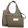 Coccinelle C-Easy sötét taupe női marhabőr hobó válltáska 20 x 15 x 13 cm