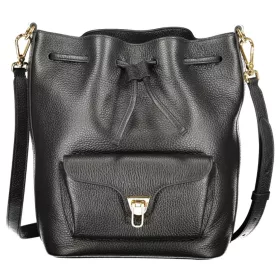   Coccinelle fekete bőr bucketbag, vödörtáska 27 x 21 x 14 cm