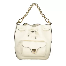   Coccinelle törtfehér női bőr vödörtáska, bucketbag 21x 18 x 12 cm