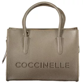   Coccinelle Myrtha26 sötét taupe női bőr tote bag, oldalpánttal 26 x 19 x 12 cm