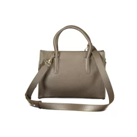   Coccinelle Myrtha26 sötét taupe női bőr tote bag, oldalpánttal 26 x 19 x 12 cm
