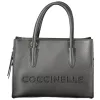 Coccinelle Myrtha26 fekete női bőr tote bag, oldalpánttal 26 x 19 x 12 cm