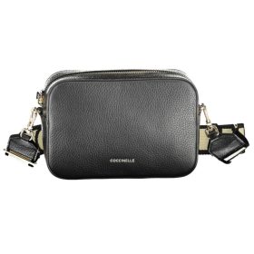 Coccinelle női fekete bőr oldaltáska 20 x 7 x 14 cm