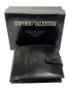 Emporio Valentini átfogópántos fekete férfi bőr pénztárca 12 x 9 cm