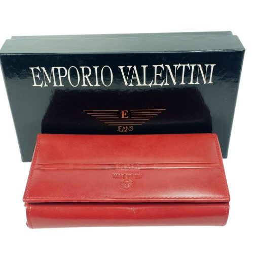 Emporio Valentini piros színű férfi bőr pénztárca
