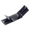 Emporio Valentini átfogópántos fekete bőr pénztárca 13 x 9,5 cm