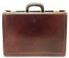 Giudi nagyméretű tripla rekeszes barna bőr aktatáska, laptoptáska 44 x 31 cm