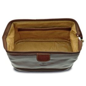   Giudi fenék rekeszes, olasz férfi bőr neszeszer, kozmetikai táska 27 x 16 cm