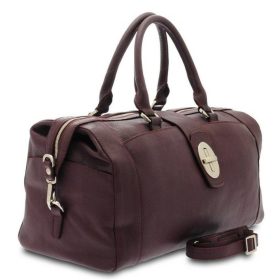 Giudi bordó női bőr utazótáska