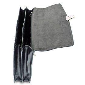 Giudi női fekete bőr aktatáska, irattáska