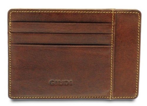 Giudi konyak színű bőr kártyatartó