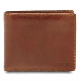 Giudi barna férfi Vacchetta bőr pénztárca 12 x 10 cm