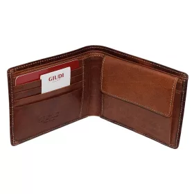  Giudi kroko mintás, barna férfi bőr pénztárca 12 × 9 cm