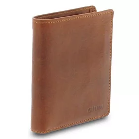   Giudi  barna férfi Vacchetta bőr pénztárca, irattárca 10,8 x 9,3 cm