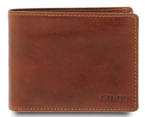 Giudi férfi Vacchetta barna bőr pénztárca, irattárca 11 x 8,5 cm