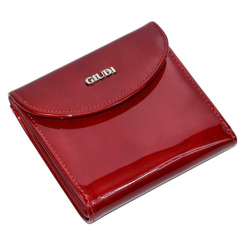 Giudi kisméretű, piros női lakk bőr pénztárca