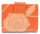 Giudi női narancs nyomott rózsa mintás bőr pénztárca