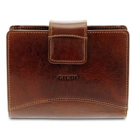 Giudi átfogópántos barna színű női bőr pénztárca