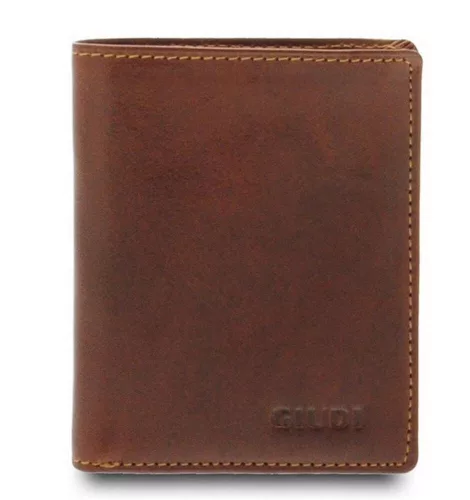 Giudi  barna férfi Vacchetta bőr pénztárca, irattárca 10,2 x 8,2 cm