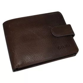   Giudi férfi barna bőr átfogópántos pénztárca 11 cm × 8,5 cm