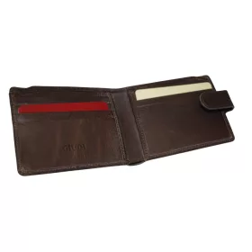   Giudi férfi barna bőr átfogópántos pénztárca 11 cm × 8,5 cm