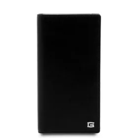   Giudi férfi vacchetta bőr irattárca, bankkártya tartó, fekete 18,5 x 9,5 cm